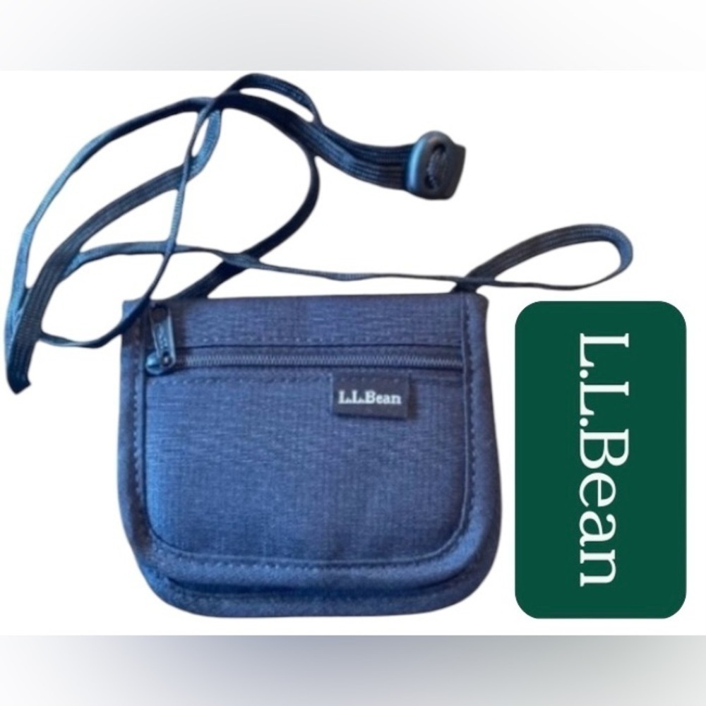 L.L. Bean‎ Wallet Card Holder Lanyard Black